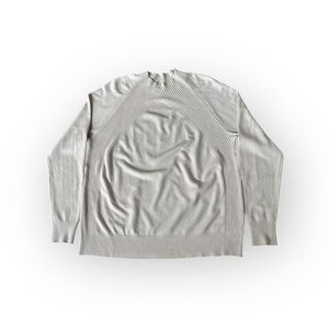 Vince Milano Cream Ribbed Knit Sweater Women’s Size L New Without Tags